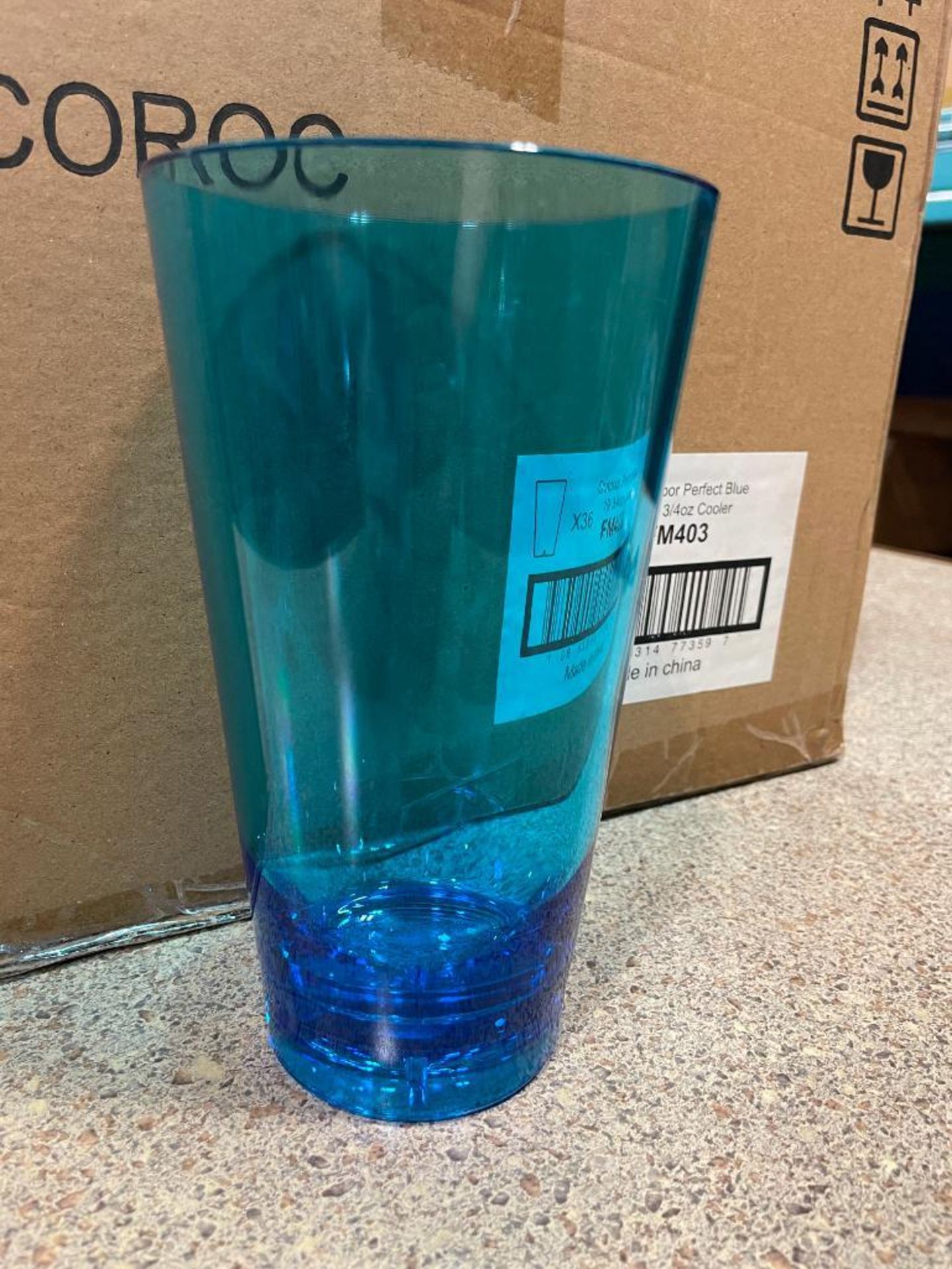 19.75OZ OUTDOOR PERFECT BLUE COOLER GLASSES, ARCOROC FM403 - LOT OF 36 - NEW - Image 6 of 10