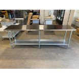 NEW 24" X 96" STAINLESS STEEL WORK TABLE WITH UNDERSHELF