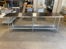 NEW 24" X 96" STAINLESS STEEL WORK TABLE WITH UNDERSHELF