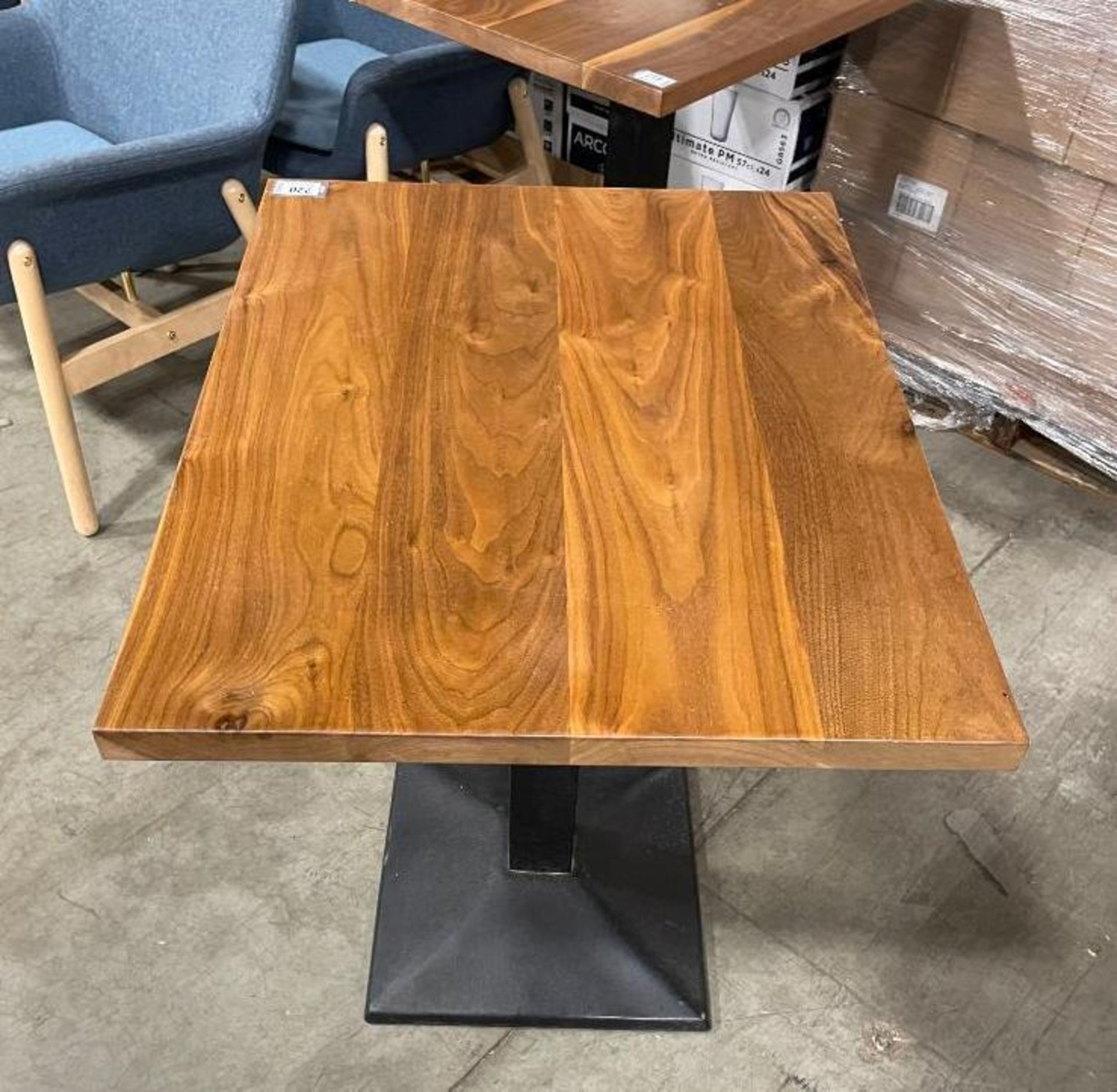 30" X 24" WOOD TOP SINGLE PEDESTAL TABLE - Image 2 of 3