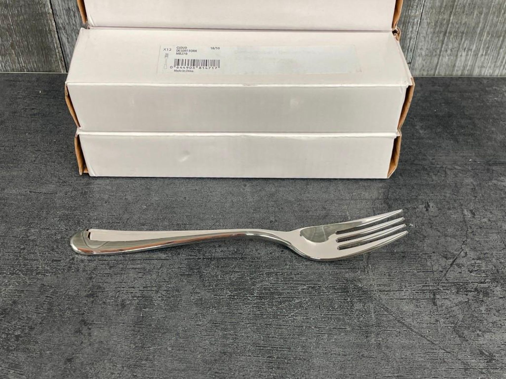 CLOUD HEAVY WEIGHT DESSERT FORKS, SOLA MB270 - LOT OF 60 (5 BOXES)