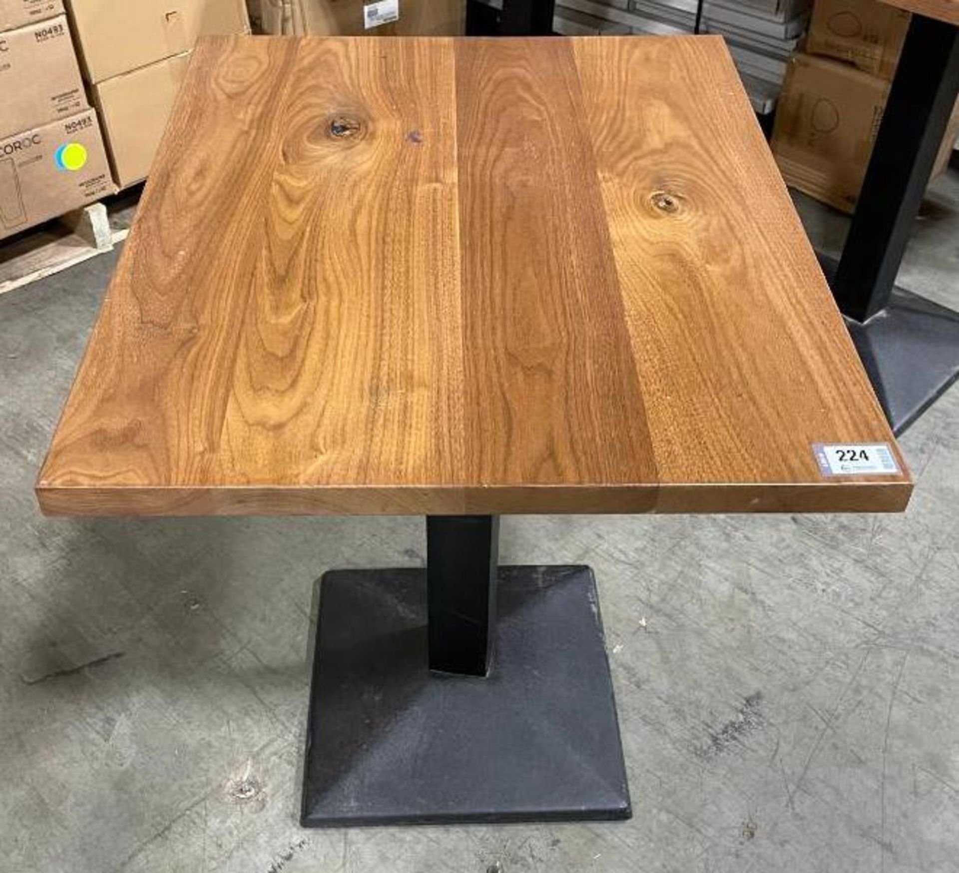 30" X 24" WOOD TOP SINGLE PEDESTAL TABLE - Image 2 of 3