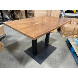 48" X 30" WOOD TOP DOUBLE PEDESTAL TABLE