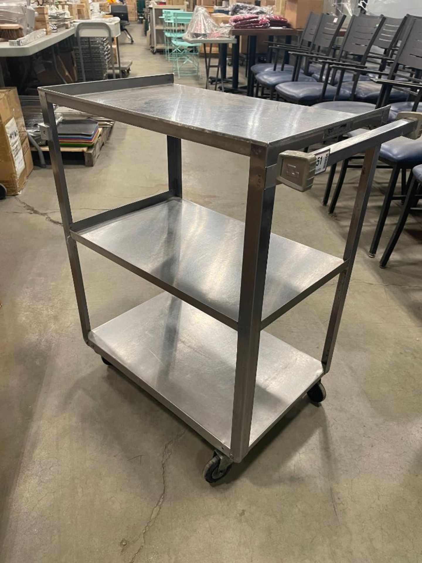 3-TIER STAINLESS STEEL CART - Image 3 of 7