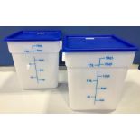 18QT SQUARE WHITE FOOD STORAGE CONTAINER, JOHNSON ROSE 56118 - LOT OF 2 - NEW