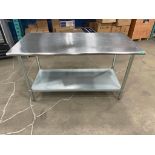 30" X 60" STAINLESS STEEL WORK TABLE