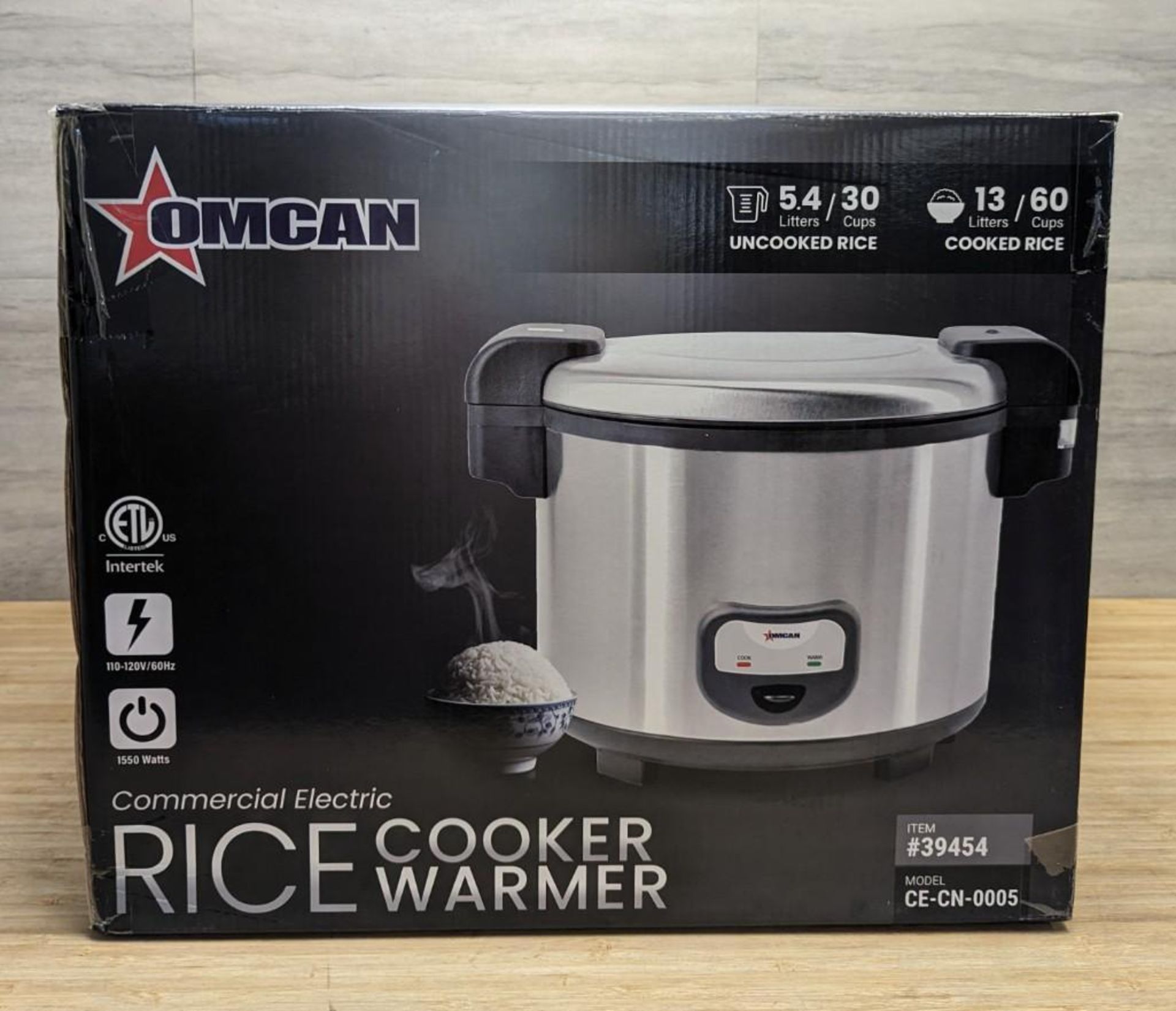 60 CUP COMMERCIAL RICE COOKER/WARMER, OMCAN 39454 - NEW - Image 10 of 10