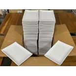 CASE OF 8" X 5.5" MELAMINE RECTANGLE PLATES