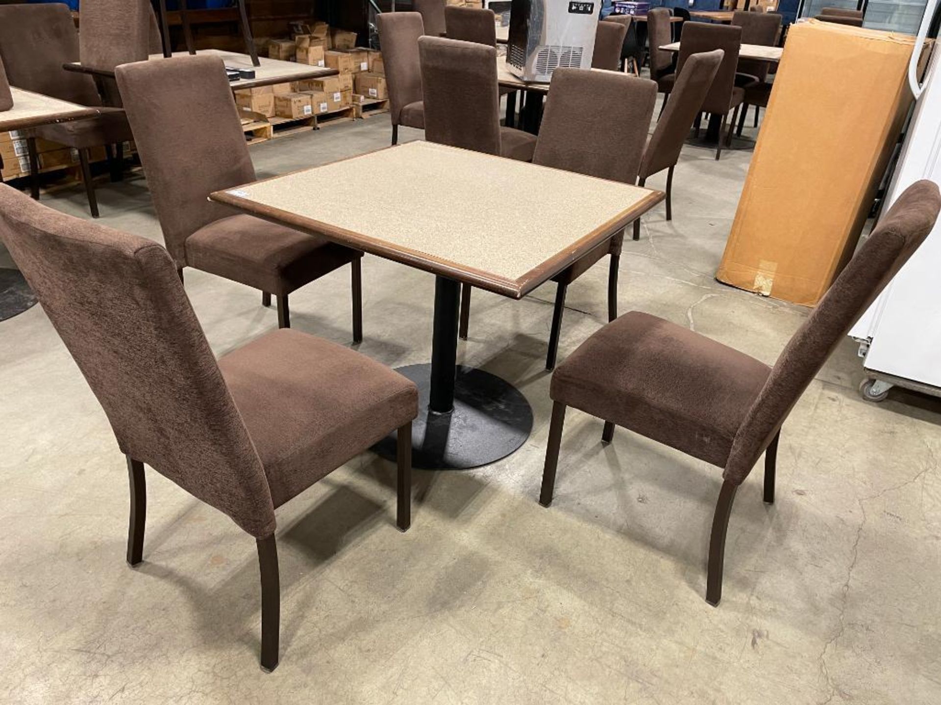 36" X 36" DINING TABLE WITH (4) MTS KILO DINING CHAIRS - Image 2 of 9