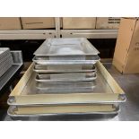 (2) FULL SIZE BUN PANS WITH PAN EXTENDERS & (3) HALF SIZE BUN PANS WITH PAN EXTENDERS