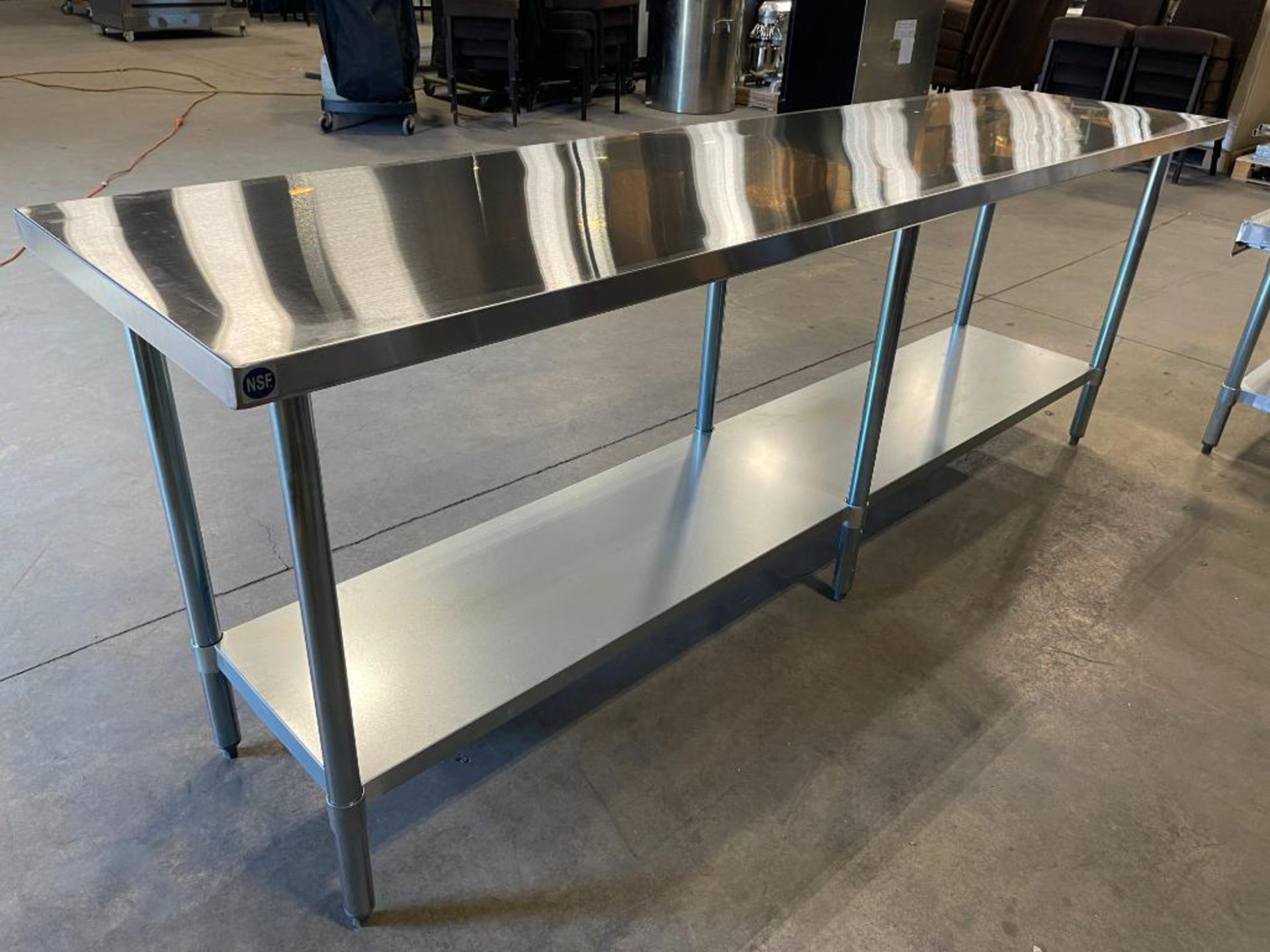 NEW 24" X 96" STAINLESS STEEL WORK TABLE WITH UNDERSHELF - Image 7 of 8