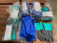 LOT OF ANSELL SNORKEL D4-644 RUBBER GLOVES & ANSELL ALPHATEC 58/530B RUBBER GLOVES