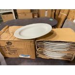 LOT OF (24) 10" ROLLED EDGE WHITE PLATTER, JOHNSON ROSE 90040 - NEW