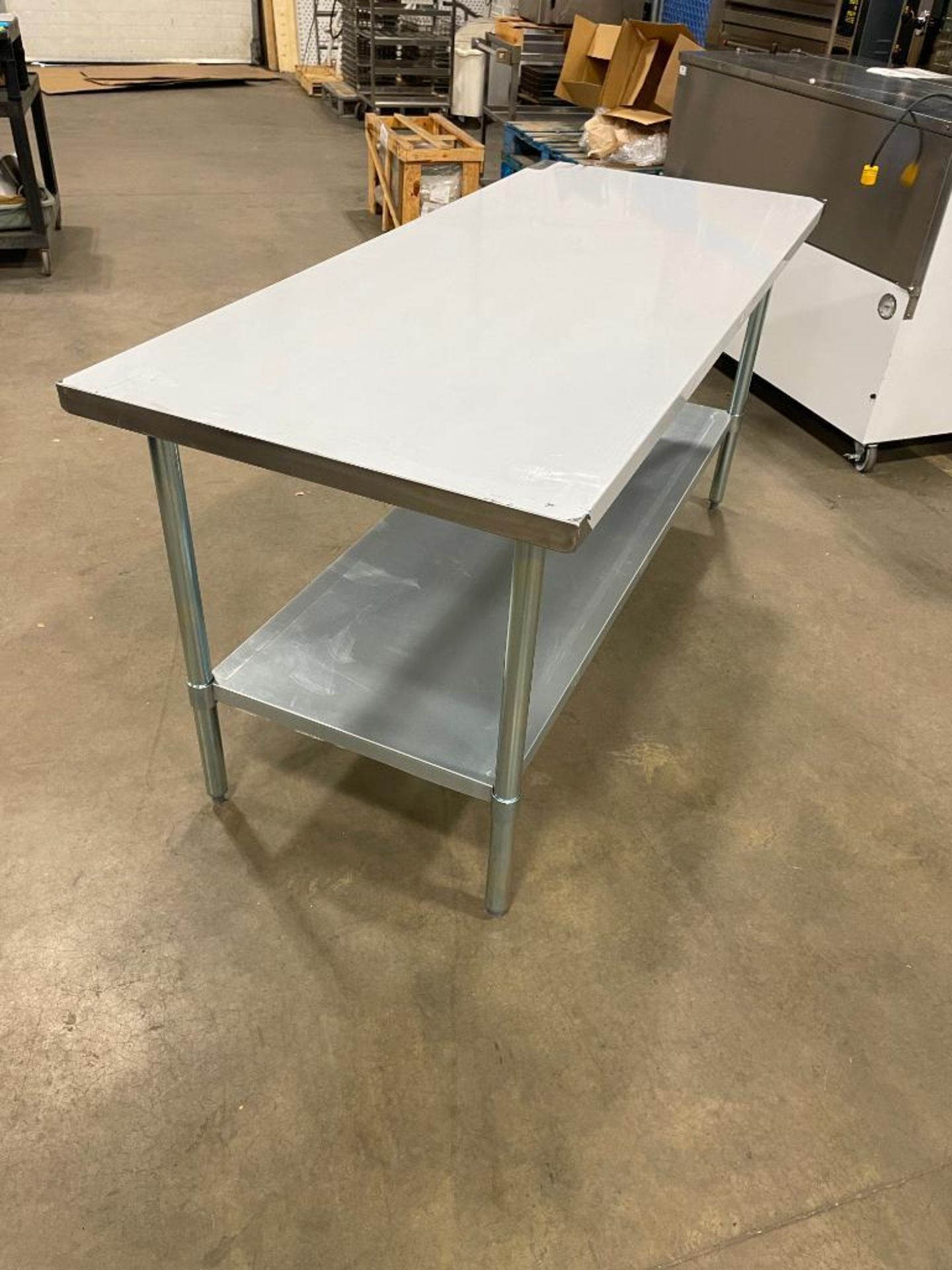NEW 30" X 72" STAINLESS STEEL WORK TABLE WITH UNDERSHELF - Image 7 of 10