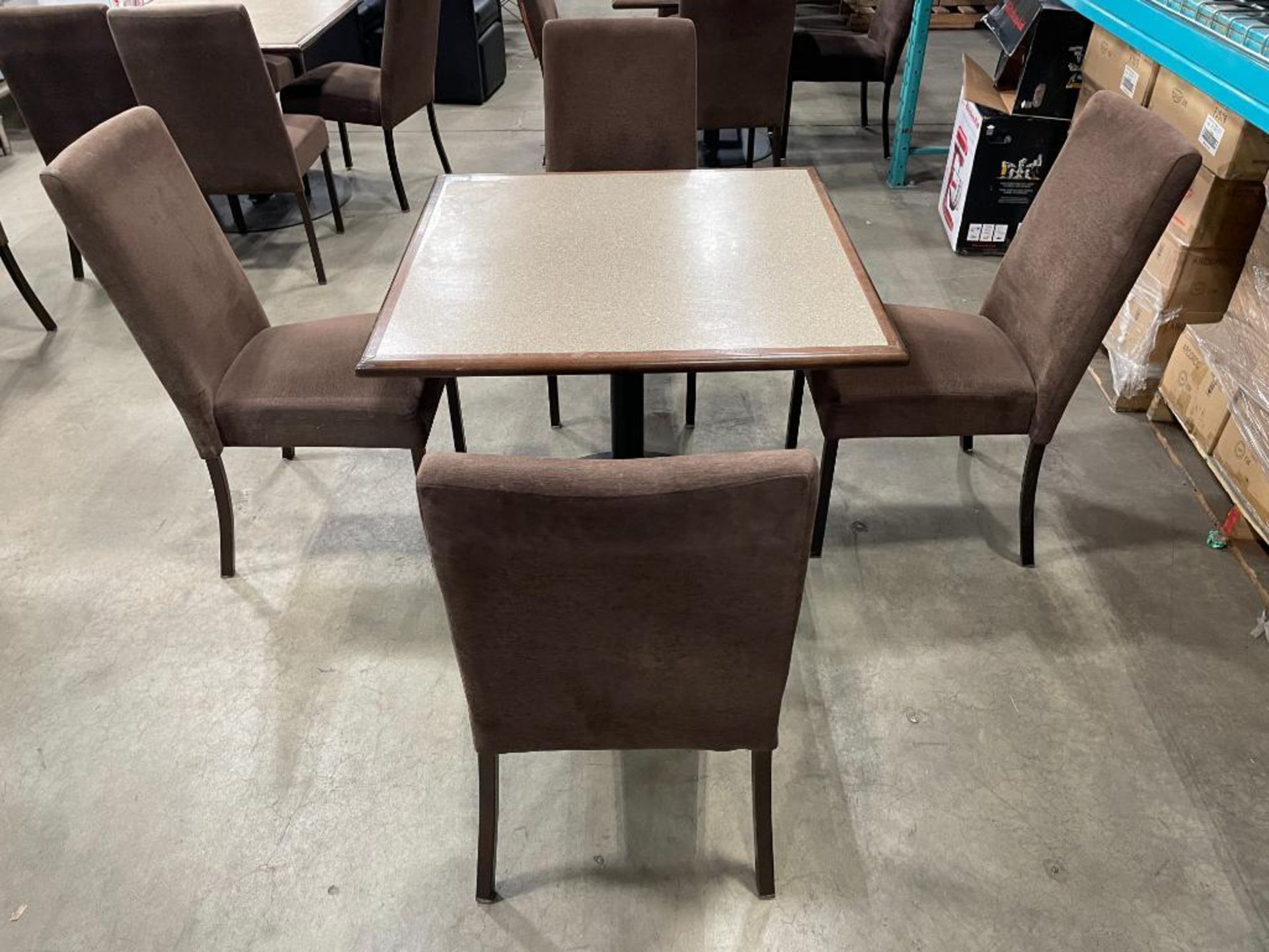 36" X 36" DINING TABLE WITH (4) MTS KILO DINING CHAIRS - Image 3 of 8