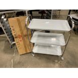 (2) 3-TIER STAINLESS STEEL BUSSING CART