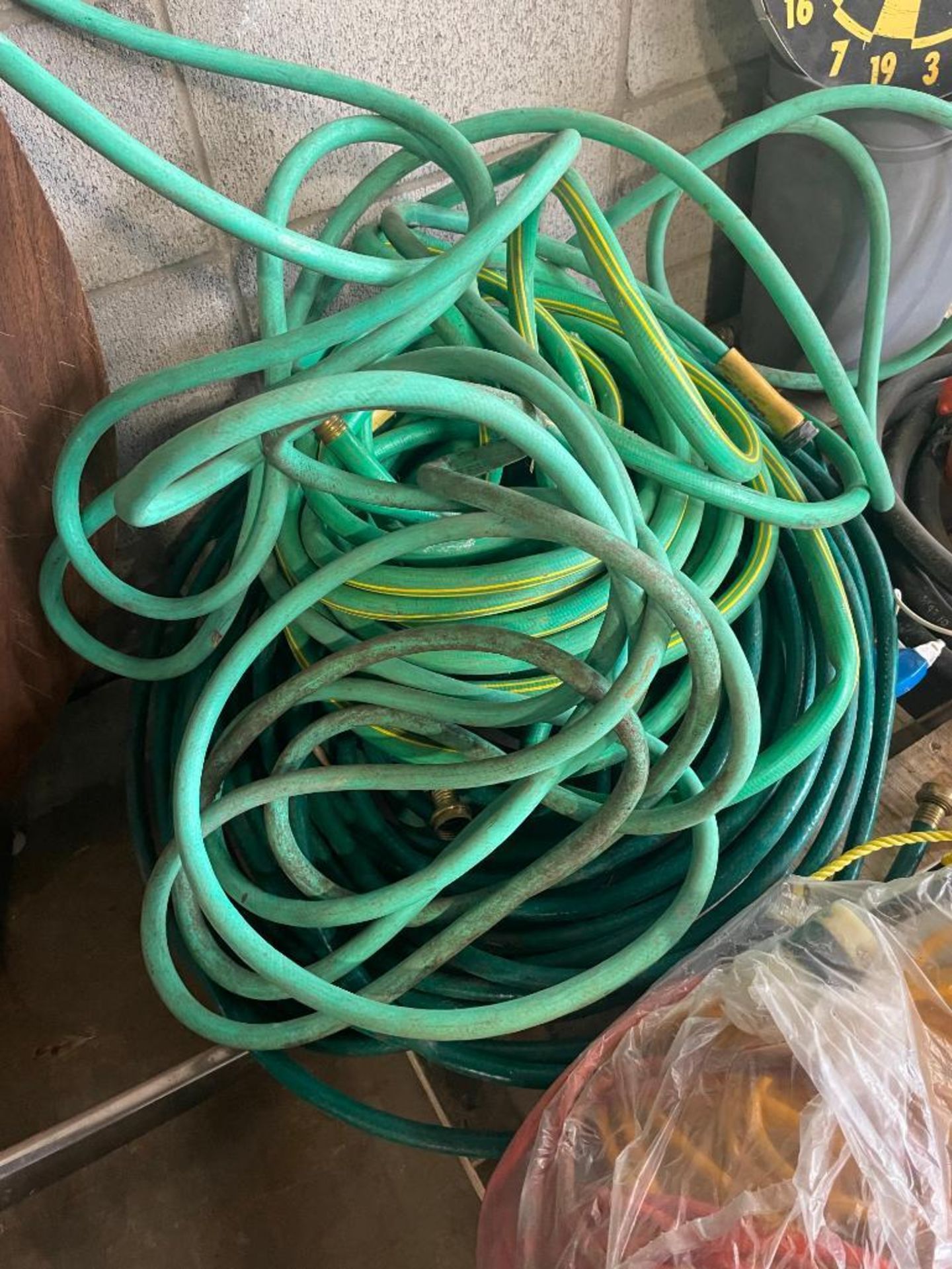 PALLET OF EXTENSION CORDS & WATER HOSE - Image 8 of 10