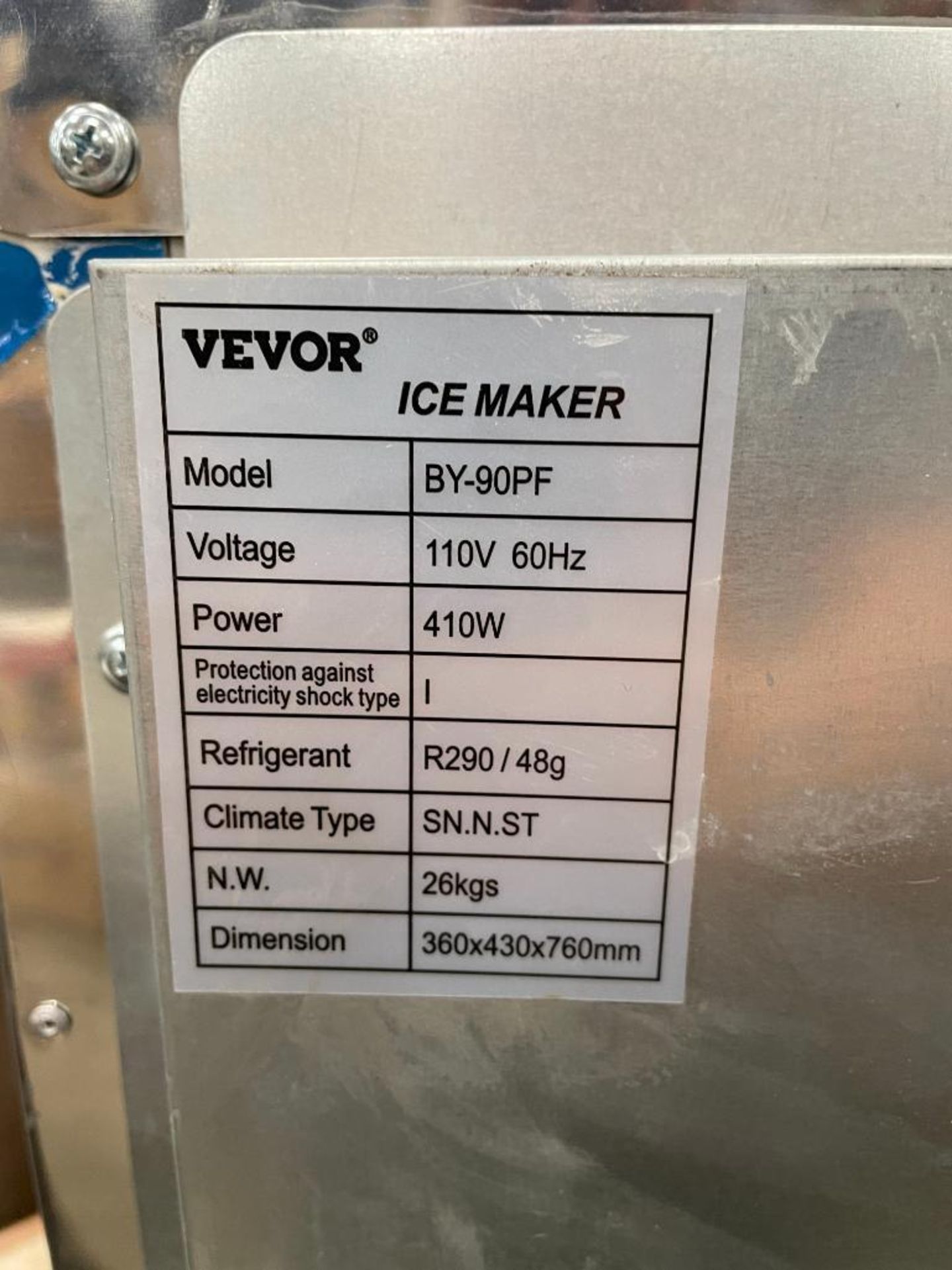 VEVOR BY-90PF UNDERCOUNTER ICE MACHINE - Image 13 of 15