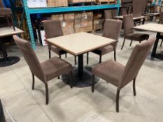 36" X 36" DINING TABLE WITH (4) MTS KILO DINING CHAIRS