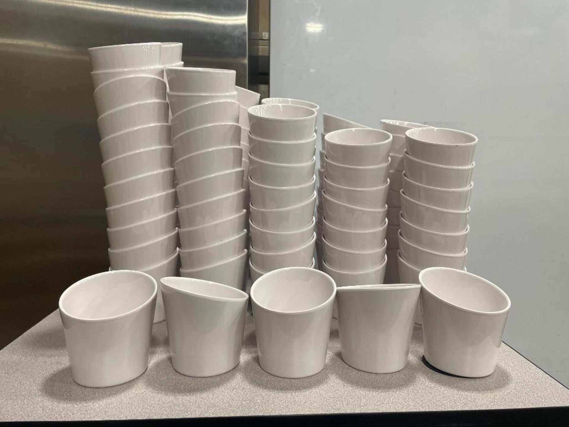 CASE OF 4.25" MELAMINE SLANTED FRY / APPETIZER CUP