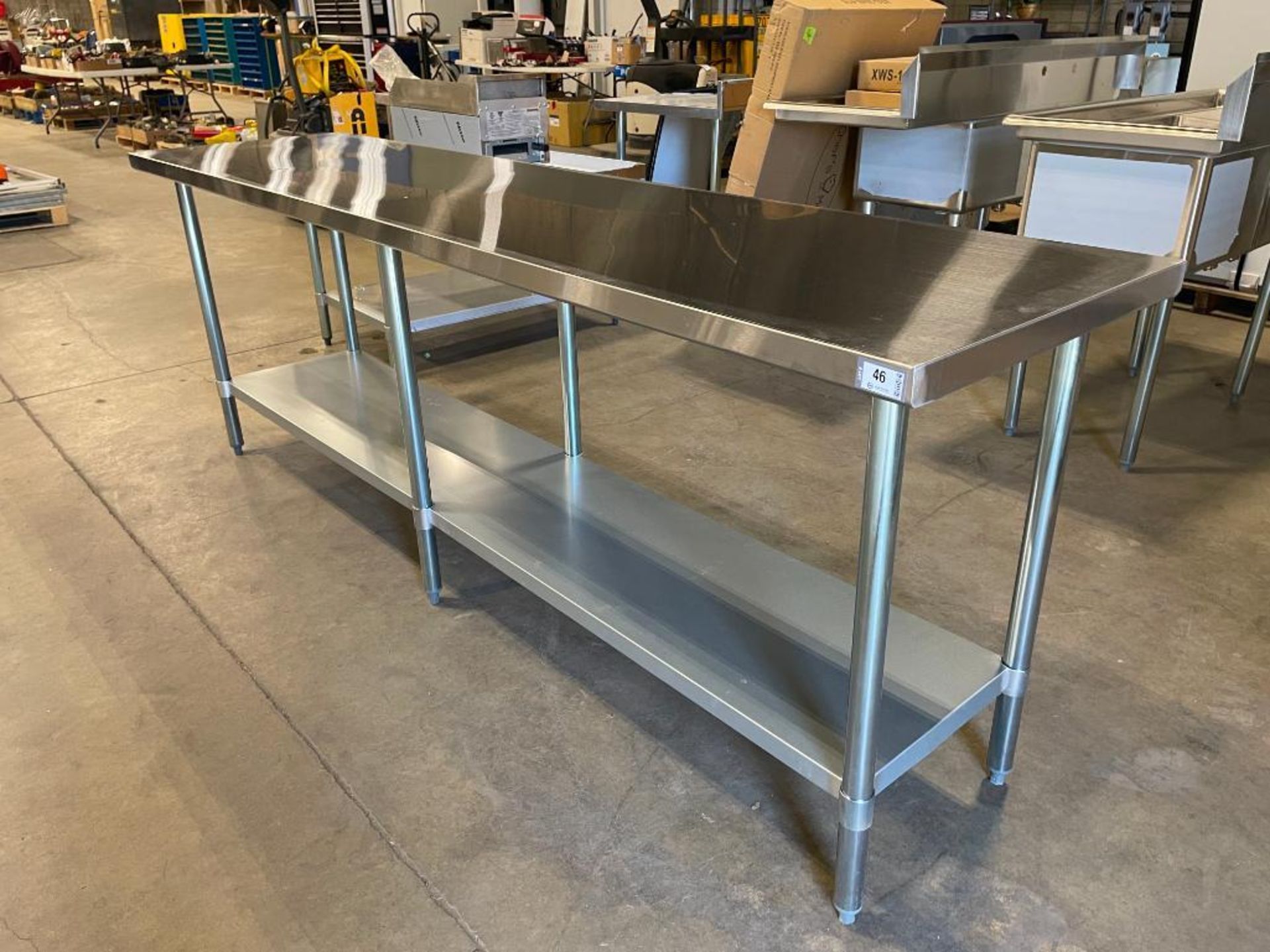 NEW 24" X 96" STAINLESS STEEL WORK TABLE WITH UNDERSHELF - Image 3 of 8