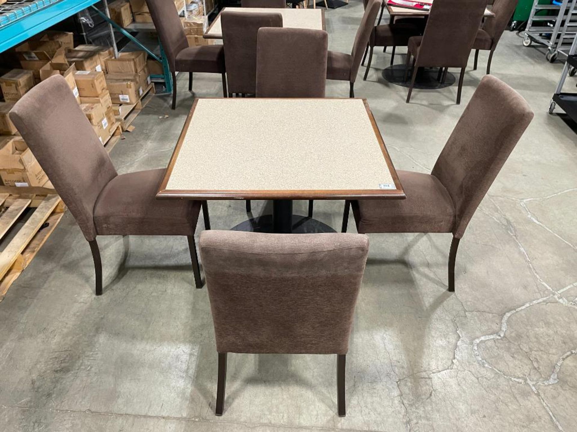 36" X 36" DINING TABLE WITH (4) MTS KILO DINING CHAIRS - Image 2 of 10