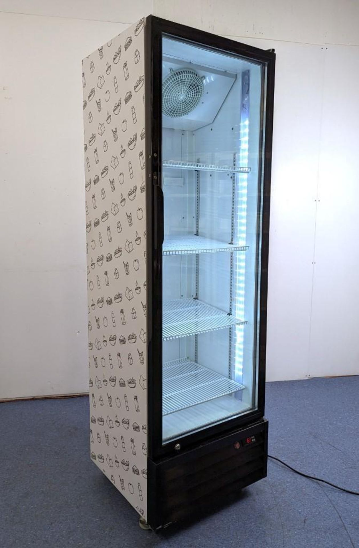 24" SS-P380WA GLASS DOOR UPRIGHT COOLER