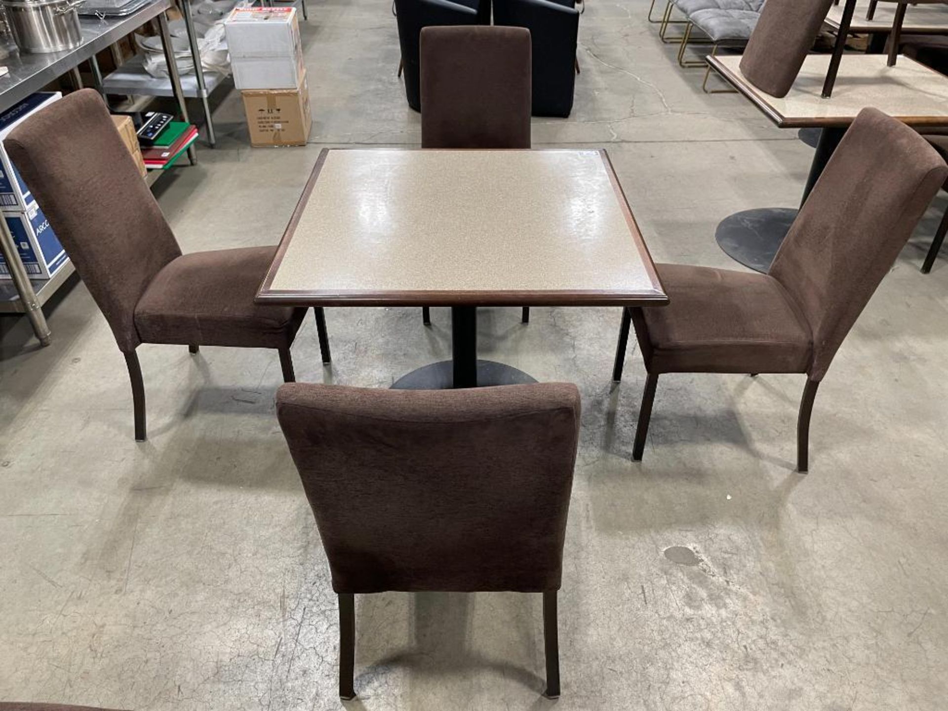 36" X 36" DINING TABLE WITH (4) MTS KILO DINING CHAIRS - Image 3 of 10