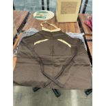 LOT OF BROWN BIB APRONS