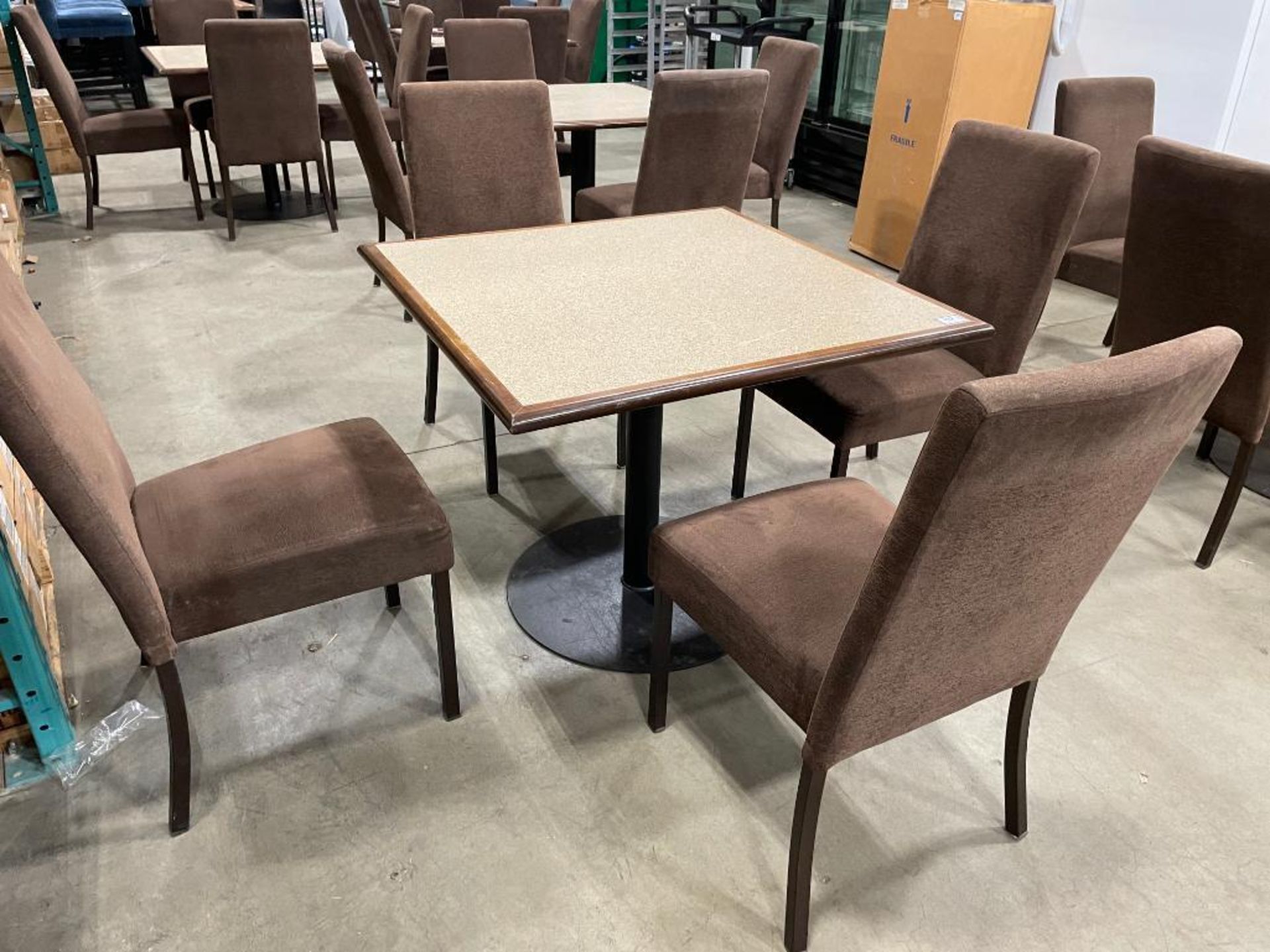 36" X 36" DINING TABLE WITH (4) MTS KILO DINING CHAIRS - Image 4 of 10