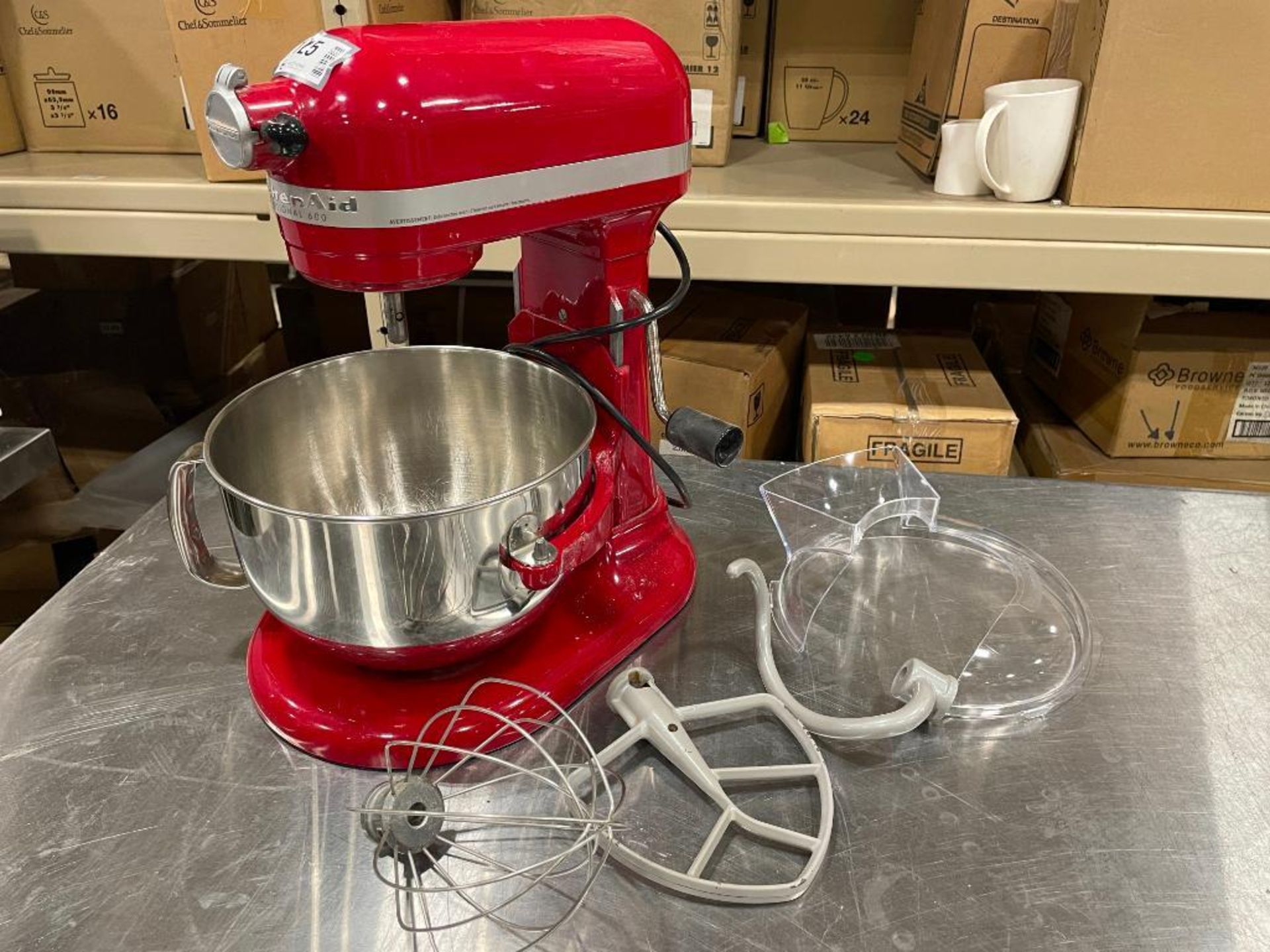 KITCHENAID PROFESSIONAL 600 SERIES 6-QUART BOWL-LIFT STAND MIXER WITH BOWL & ATTACHMENTS - Image 6 of 14