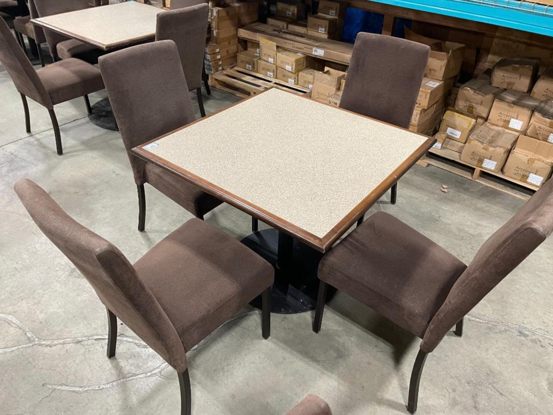 36" X 36" DINING TABLE WITH (4) MTS KILO DINING CHAIRS - Image 2 of 9