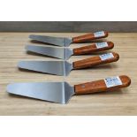 STAINLESS BLADE PIE SERVERS, OMCAN 80018 - LOT OF 4 - NEW