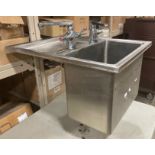 CUSTOM STAINLESS STEEL DROP-IN SINK WITH 360 DEGREE TAPS