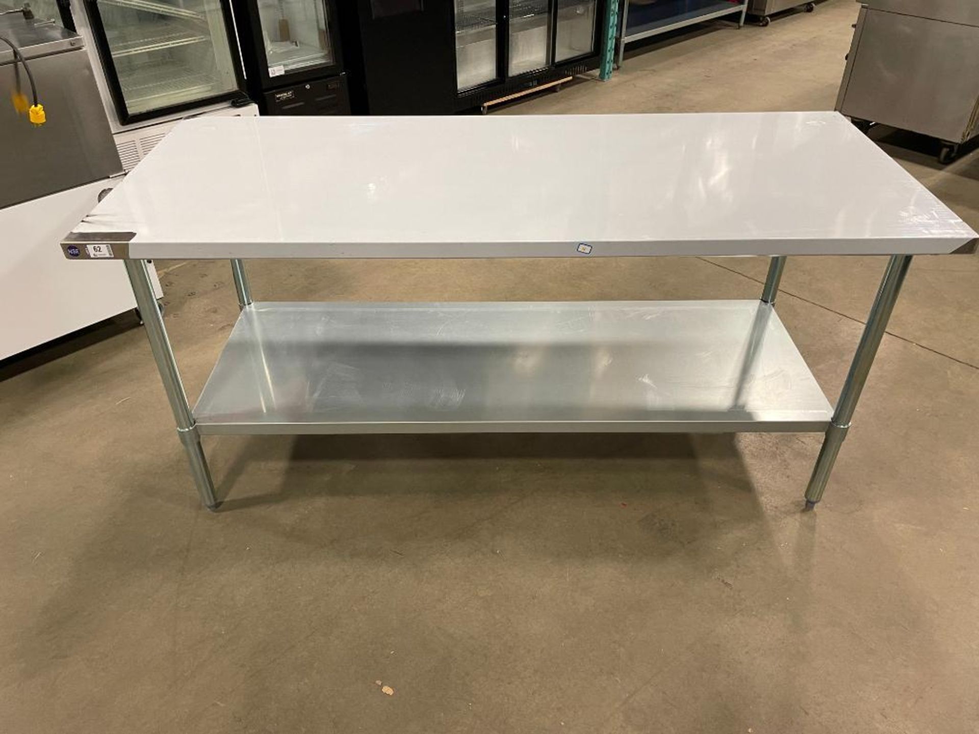 NEW 30" X 72" STAINLESS STEEL WORK TABLE WITH UNDERSHELF - Image 3 of 10