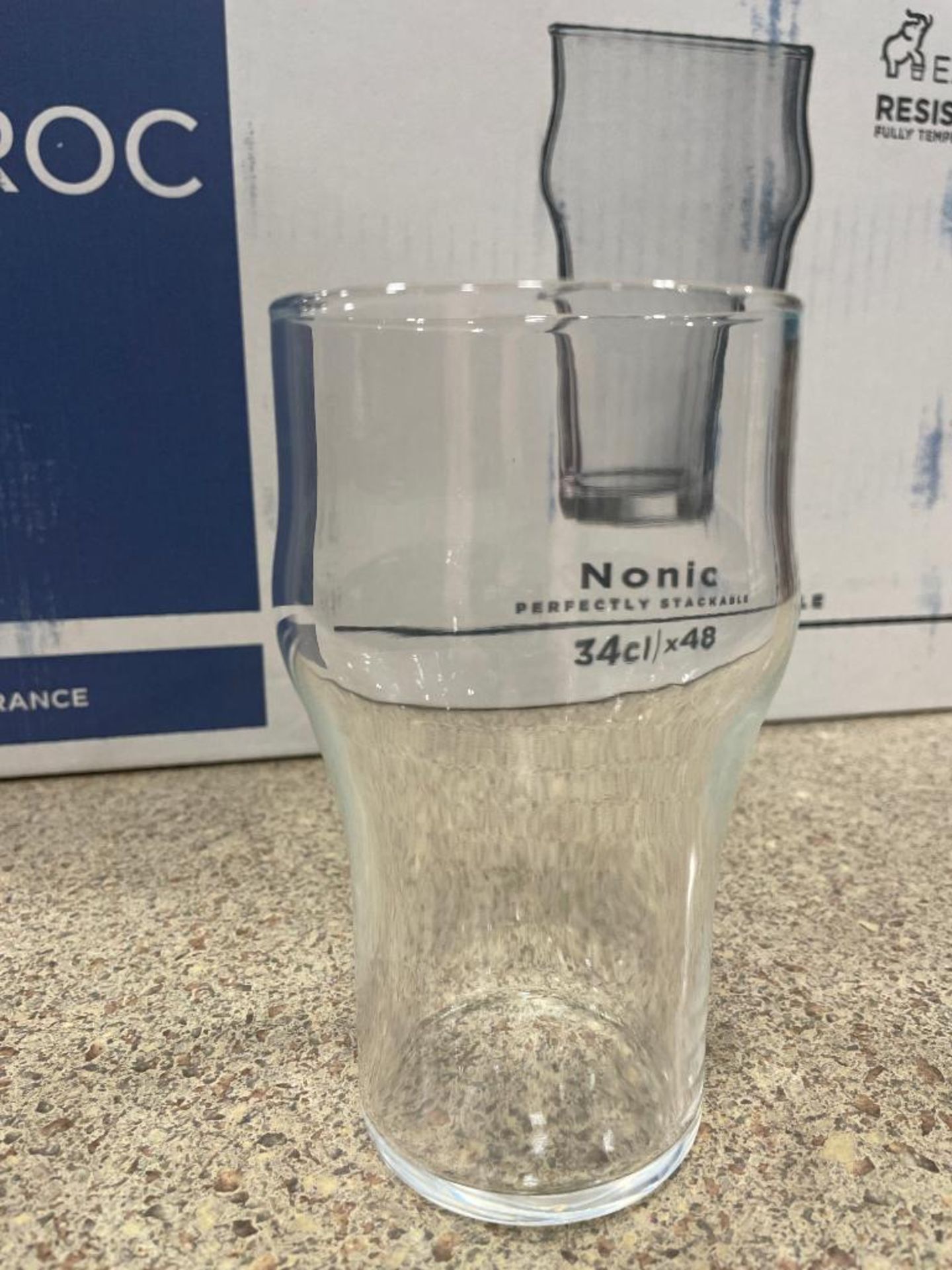 2 CASES OF 12OZ NONIC BEER GLASS, ARCOROC 43740 - 24 PER CASE - Bild 12 aus 14