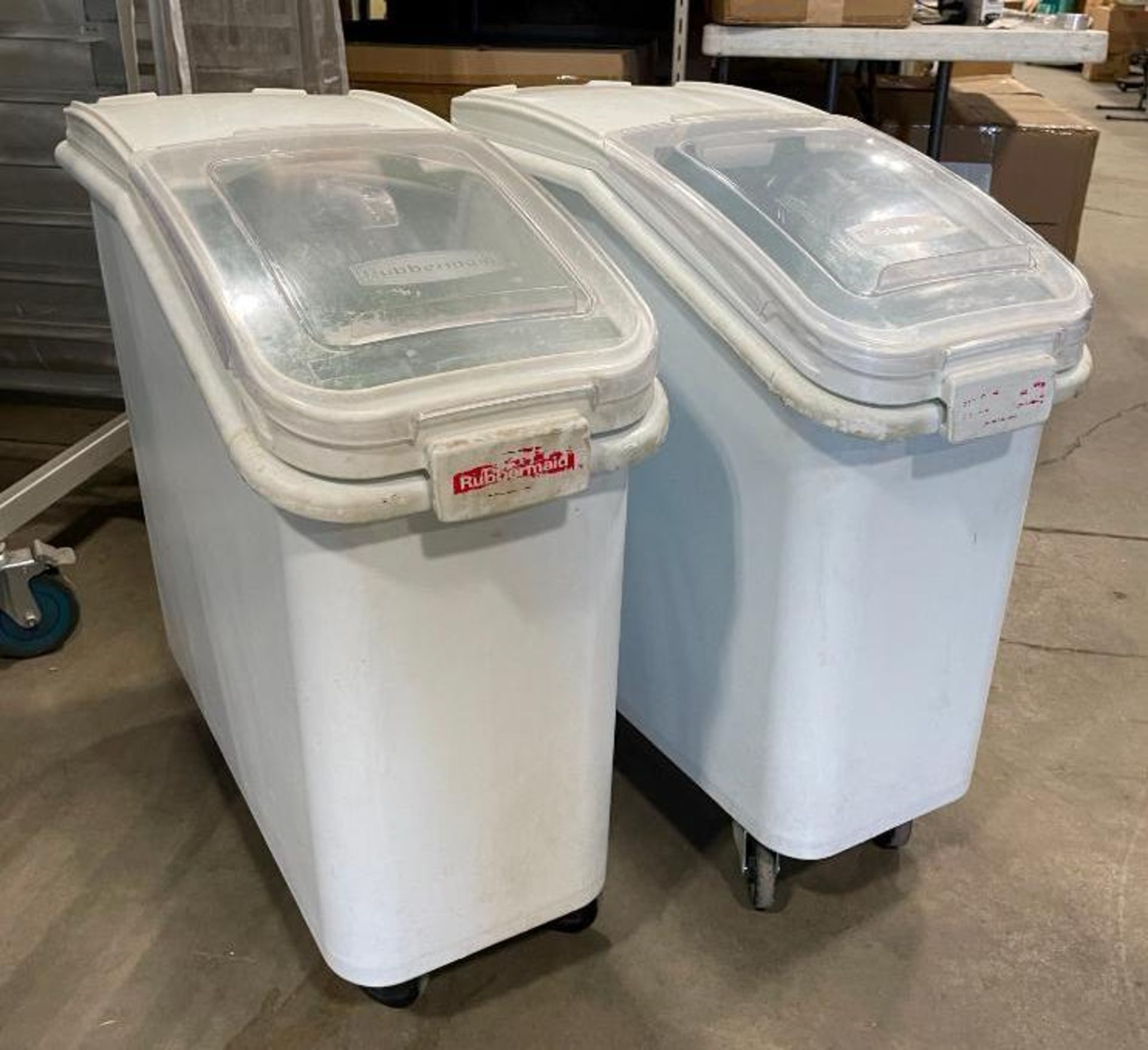 (2) RUBBERMAID MOBILE INGREDIENT BINS