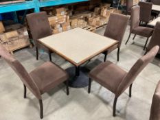 36" X 36" DINING TABLE WITH (4) MTS KILO DINING CHAIRS