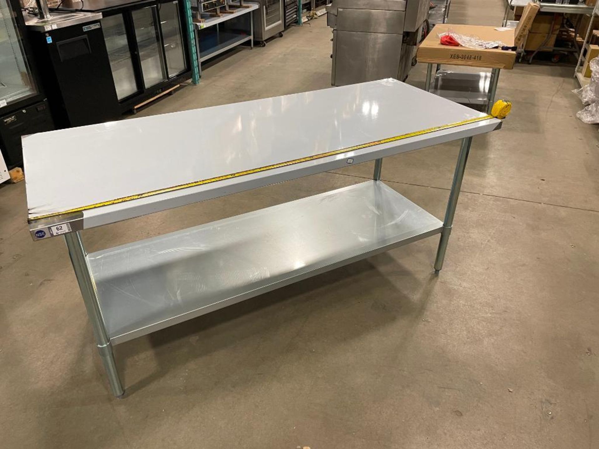 NEW 30" X 72" STAINLESS STEEL WORK TABLE WITH UNDERSHELF - Image 4 of 10