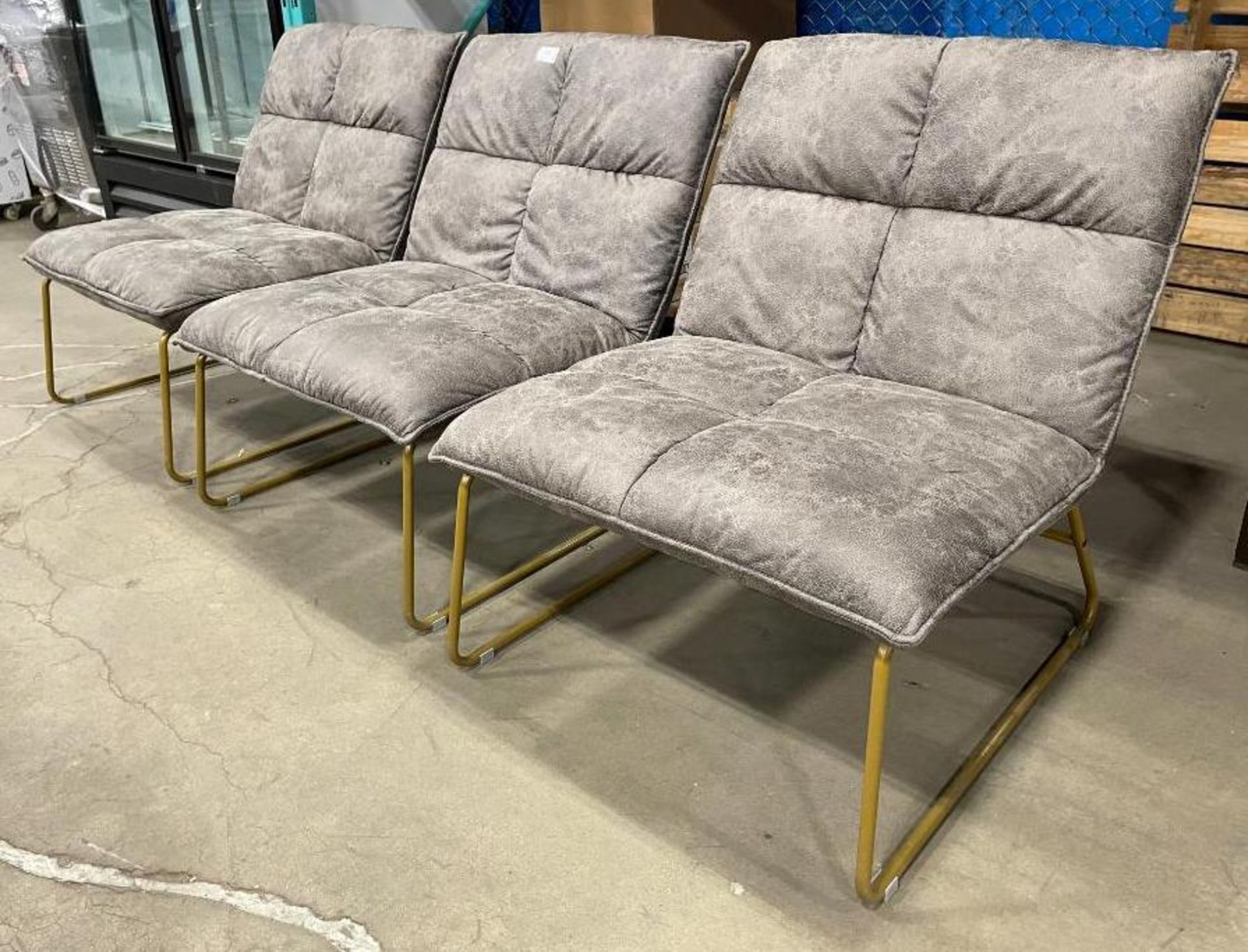 (3) GREY ACCENT CHAIRS