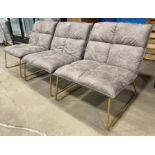 (3) GREY ACCENT CHAIRS