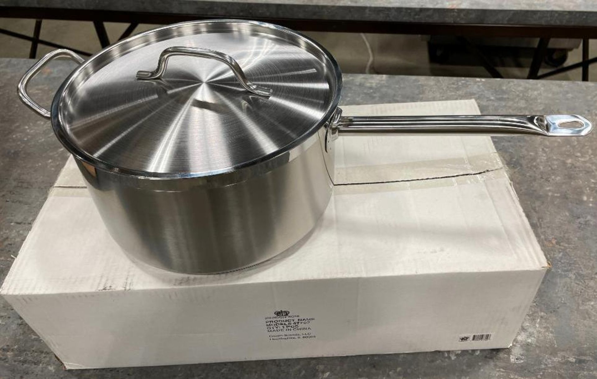 10QT HEAVY DUTY STAINLESS SAUCE PAN INDUCTION CAPABLE, JR 47702- NEW - Image 6 of 7