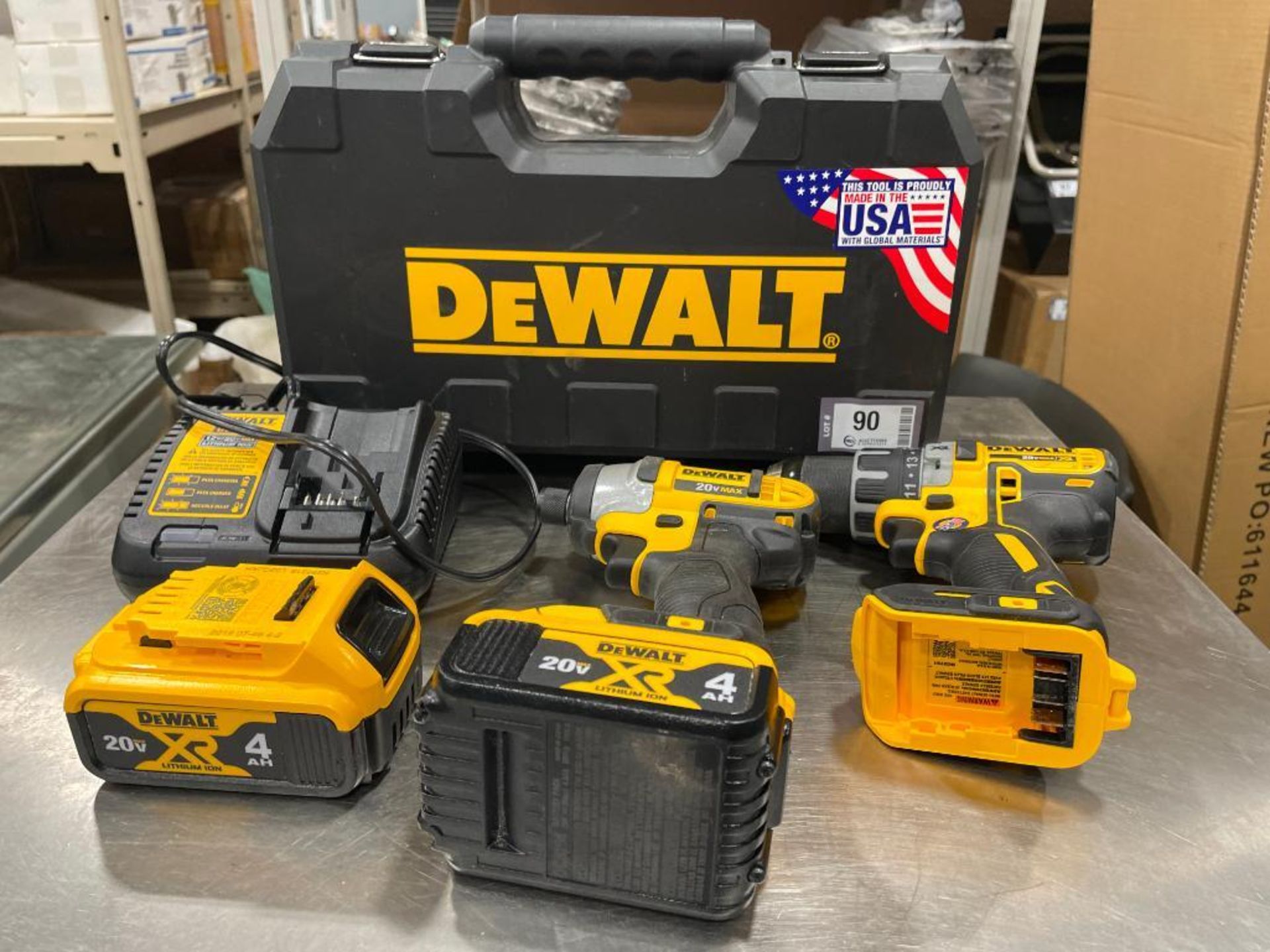 DEWALT 20V MAX 1/4" IMPACT DRIVER KIT DCF885M2 & DEWALT 20V RX 1/2" CORDLESS DRILL DCD791