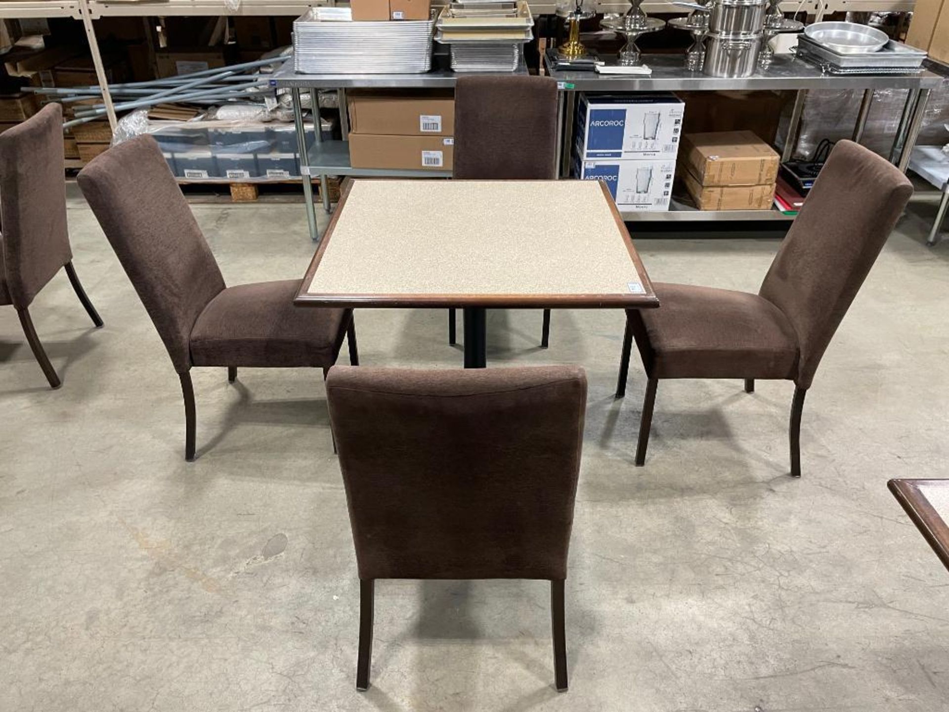 36" X 36" DINING TABLE WITH (4) MTS KILO DINING CHAIRS - Image 2 of 10