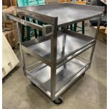 LAKESIDE 526 STAINLESS STEEL 3-TIER UTILITY CART, 500 LB CAPACITY