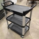 SAGETRA 3-TIER PLASTIC BUSSING CART