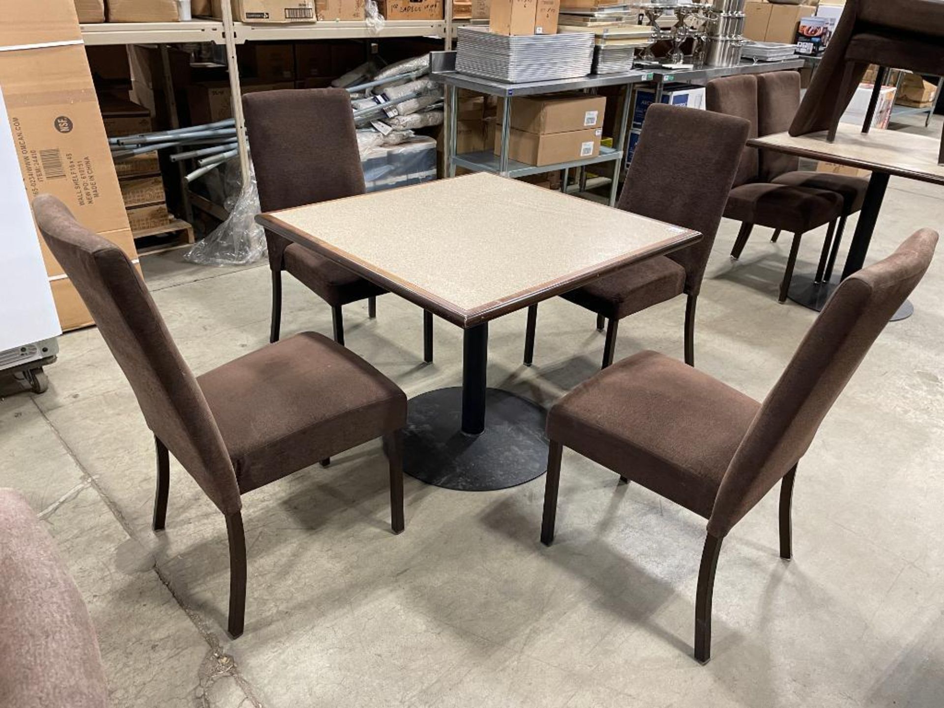 36" X 36" DINING TABLE WITH (4) MTS KILO DINING CHAIRS - Image 4 of 9