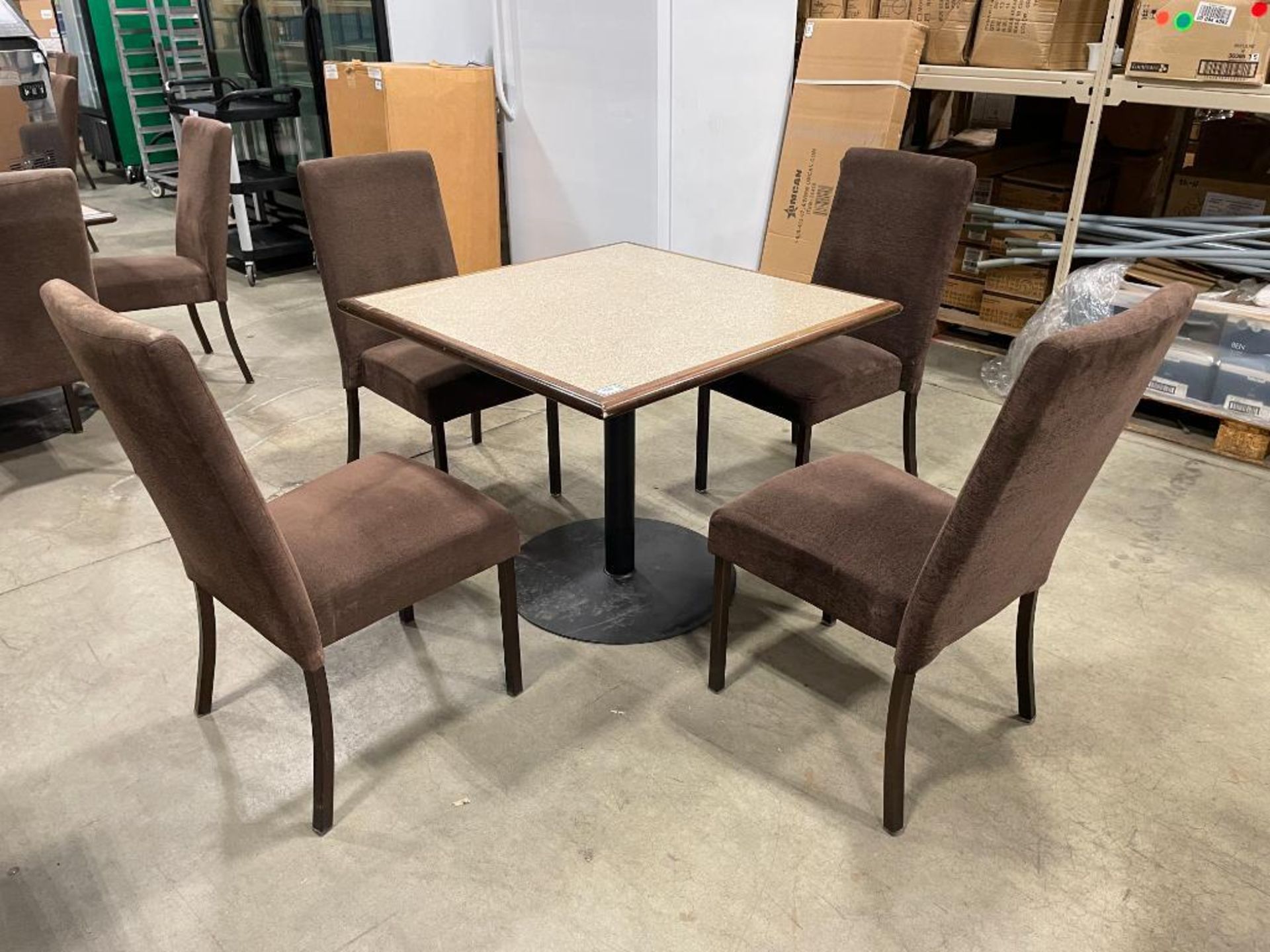 36" X 36" DINING TABLE WITH (4) MTS KILO DINING CHAIRS