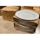 LOT OF (24) 11-3/4" ROLLED EDGE WHITE PLATTER, JOHNSON ROSE 90041 - NEW