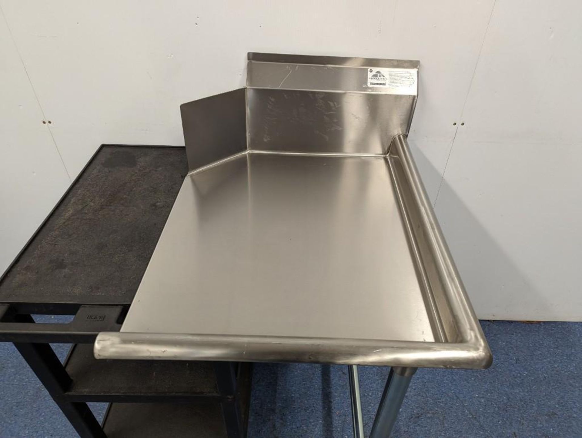 ADVANCE TABCO STAINLESS STEEL SOILED DISHTABLE 35" LEFT SIDE & STRAIGHT CLEAN DISHTABLE 23" RIGHT SI - Image 13 of 18
